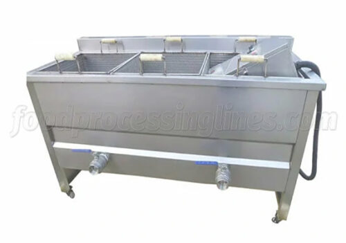 electric blanching machine with three blanching basket