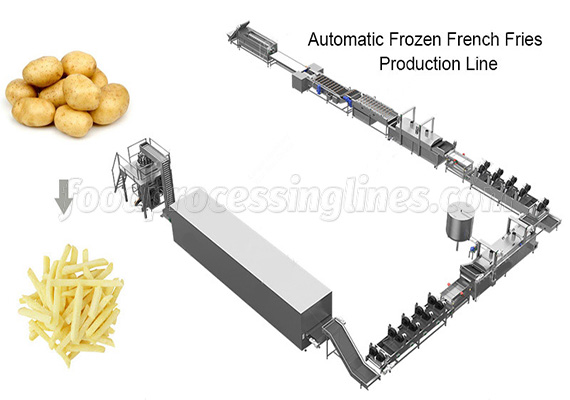 frozen french fries line